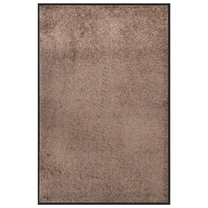 Paillasson de porte d'entrée dessous antidérapant 80 x 120 cm PP marron et vinyle DEC040630