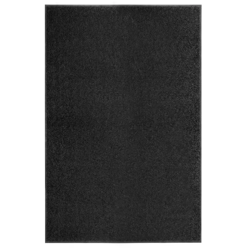 Paillasson porte d'entrée dessous antidérapant 120 x 180 cm PVC et polyamide noir DEC040624