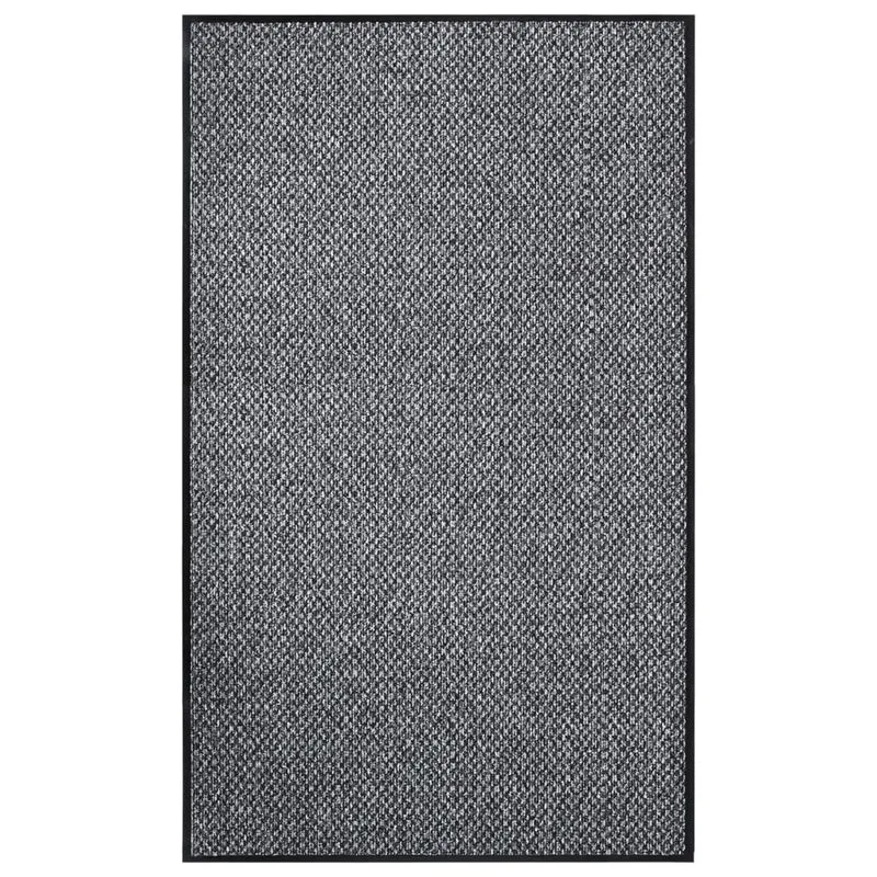 Paillasson porte d'entrée dessous antidérapant 90 x 150 cm PP gris et vinyle DEC040598