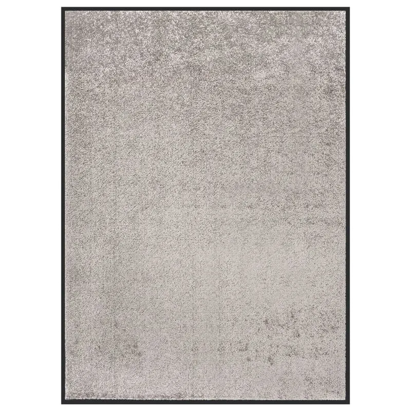 Paillasson de porte d'entrée 60 x 80 cm PP torsadé beige et vinyle DEC040594