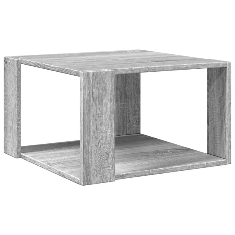 Table basse simple 51,5 x 51,5 x 30 cm bois d'ingénierie gris DEC040037