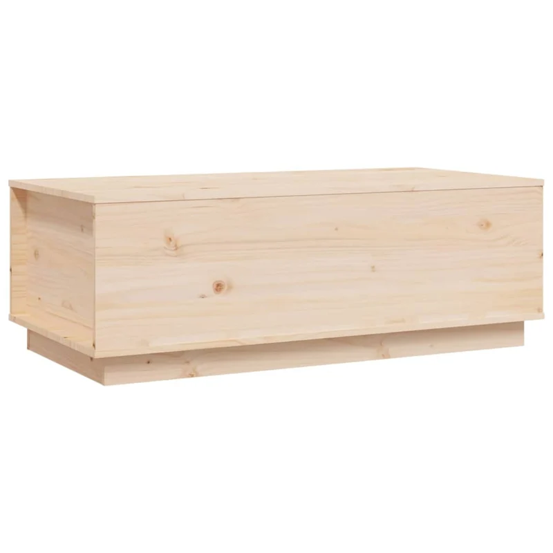 Table basse de salon avec dessus relevable design rustique 100 x 50 x 35 cm bois massif de pin DEC036926