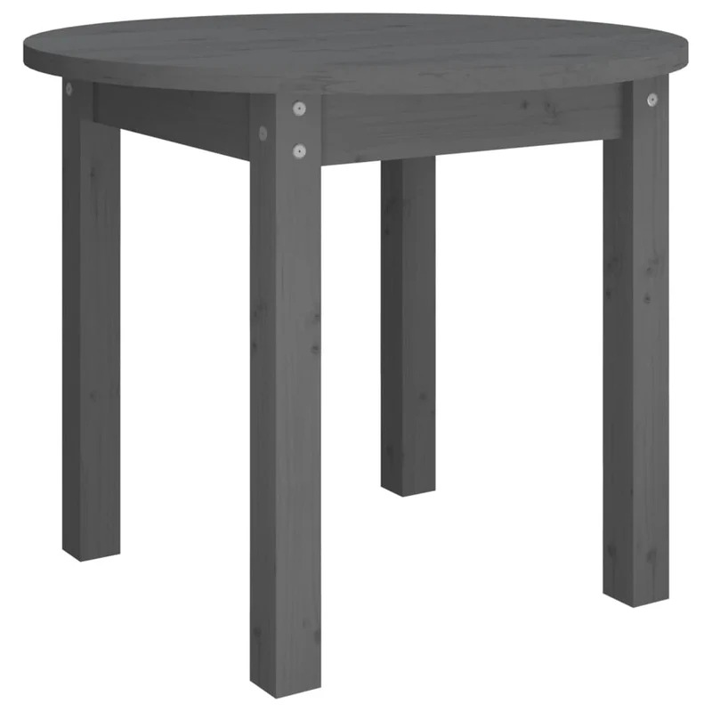 Table d'appoint chevet Ø 55 x 45 cm bois massif de pin gris DEC039418
