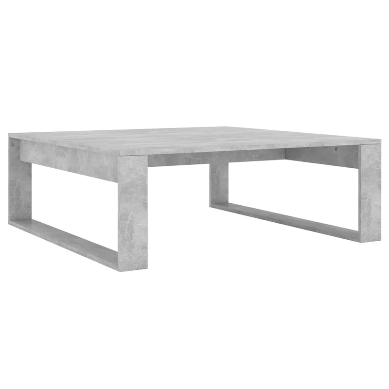 Table basse styyle intemporel 100 x 100 x 35 cm bois d'ingénierie gris DEC039223