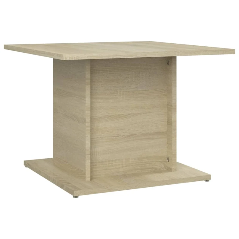 Table basse design intemporel 55,5 x 55,5 x 40 cm bois d'ingénierie couleur chêne DEC038960