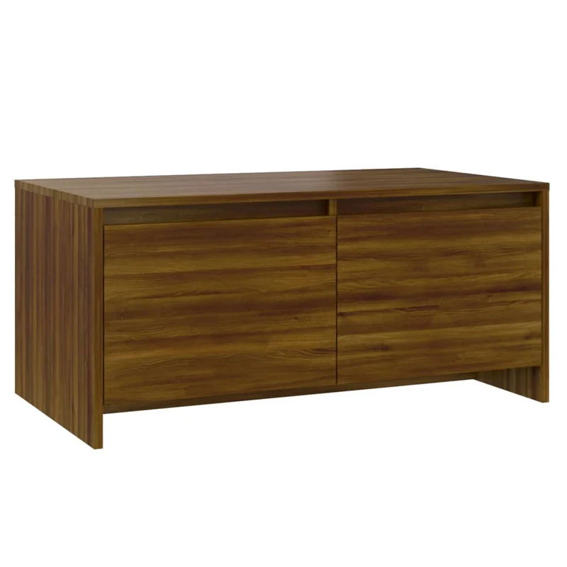 Table basse avec tiroris design intemporel 90 x 50 x 41,5 cm bois d'ingénierie marron DEC038818