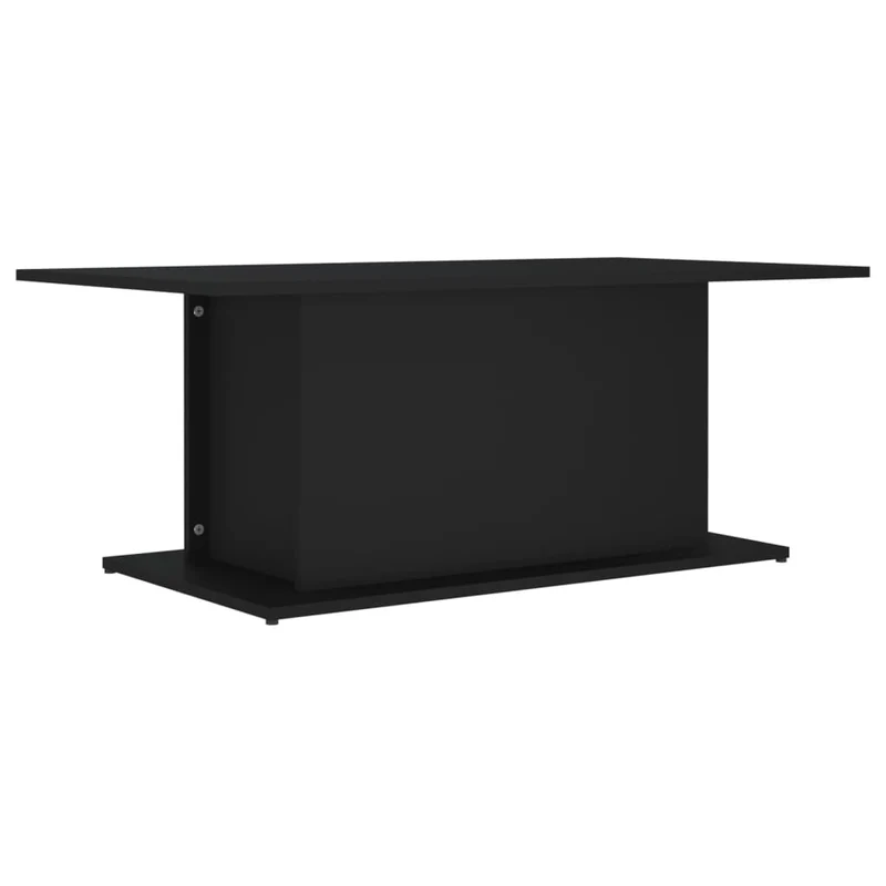 Table basse design moderne et contemporaine 102 x 55,5 x 40 cm bois d'ingénierie noir DEC039607