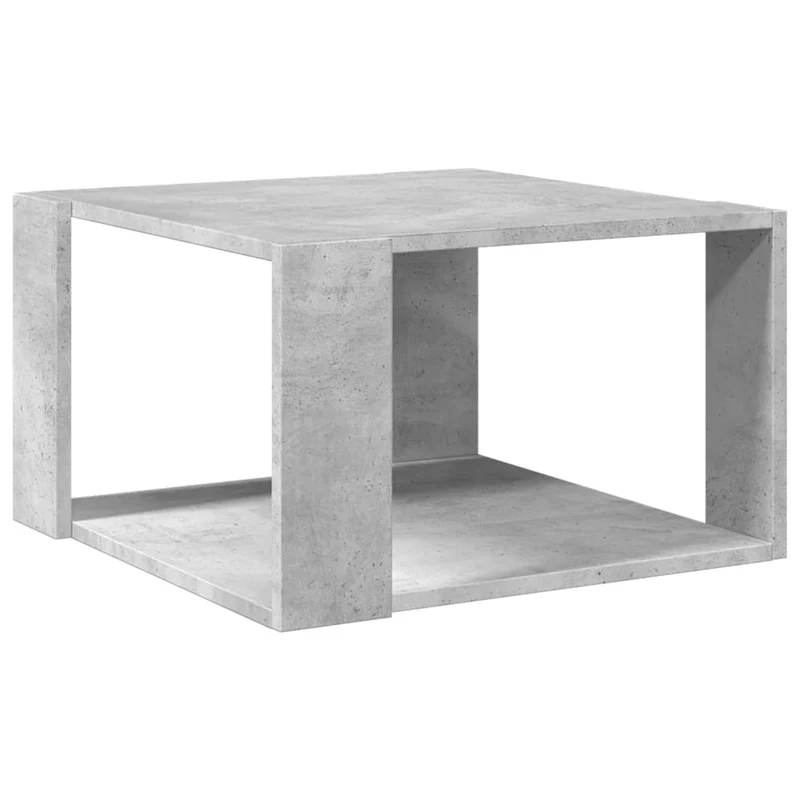 Table basse forme carré design moderne et contemporaine 51,5 x 51,5 x 30 cm bois d'ingénierie gris DEC039299