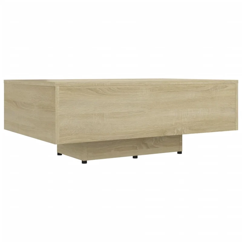 Table basse design moderne et contemporaine 85 x 55 x 31 cm bois d'ingénierie couleur chêne DEC039019