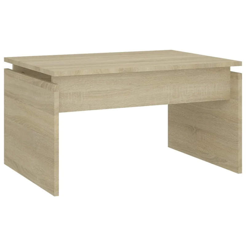 Table basse design intemporel 68 x 50 x 38 cm bois d'ingénierie couleur chêne DEC038983
