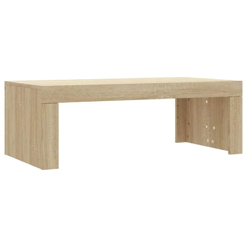 Table basse design simple 102 x 50 x 36 cm bois d'ingénierie couleur chêne DEC038895