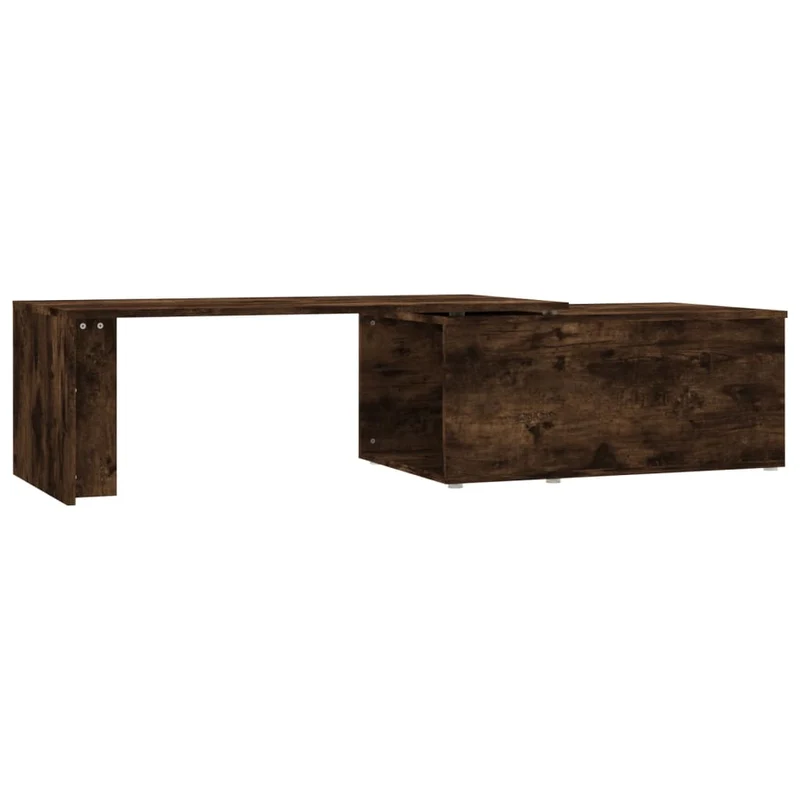 Table basse dessus de table pivotant à 360 degrés design moderne et contemporaine 150 x 50 x 35 cm bois d'ingénierie marron DEC038393