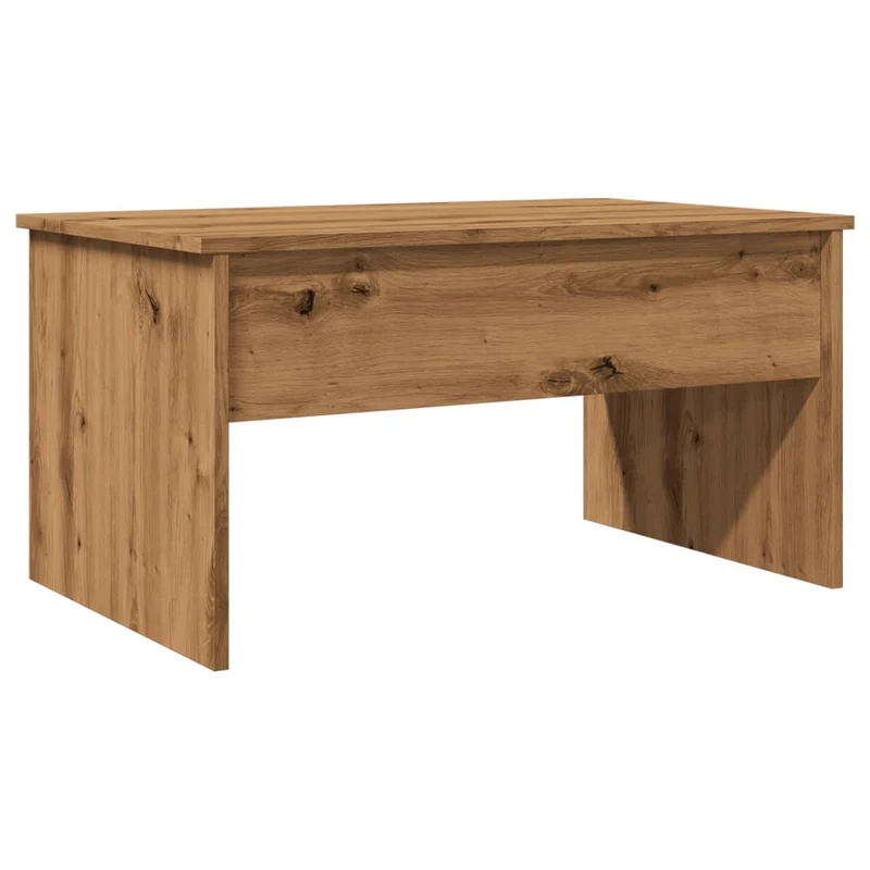 Table basse plateau relevable design rustique 80 x 50,5 x 41,5 cm bois d'ingénierie marron DEC038295