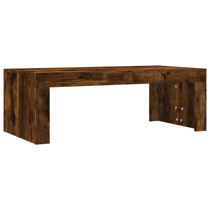 Table basse design moderne et contemporaine 102 x 50 x 36 cm bois d'ingénierie marron DEC038361