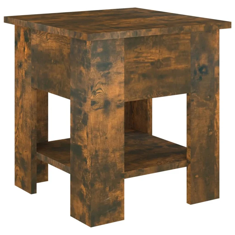 Table de chevet table d'appoint moderne et contemporaine 40 x 40 x 42 cm bois d'ingénierie marron DEC038396