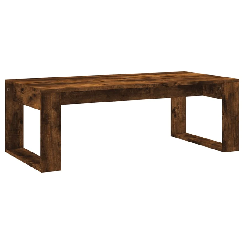 Table basse de salon design rustique 102 x 50 x 35 cm bois d'ingénierie marron DEC038360