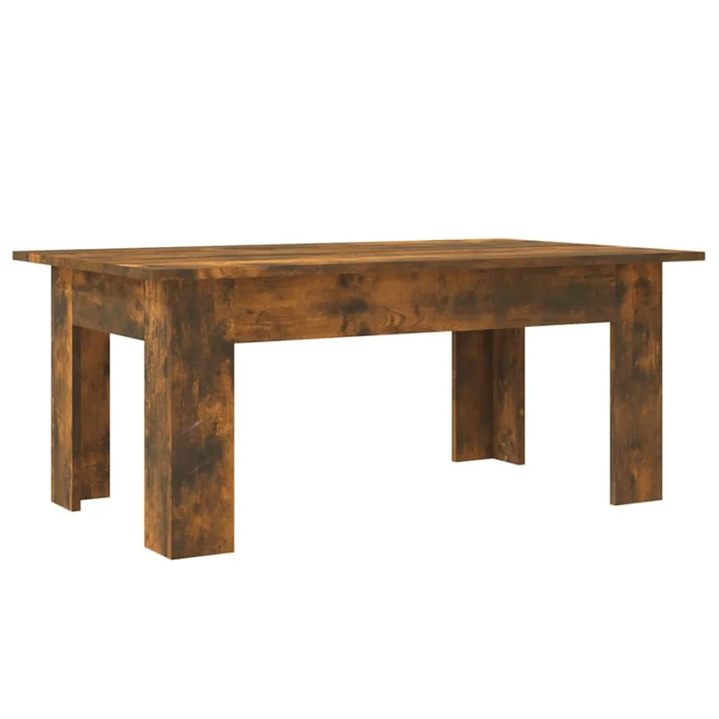 Table basse design vintage rustique 100 x 60 x 42 cm bois d'ingénierie marron DEC038350