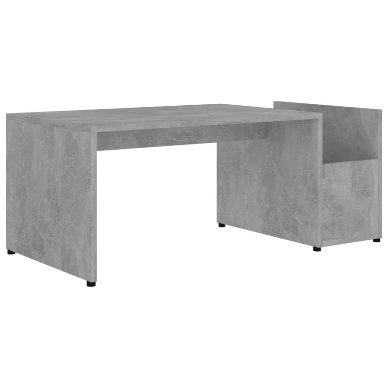 Table basse design moderne et contemporaine 90 x 45 x 35 cm bois d’ingénierie gris DEC039358