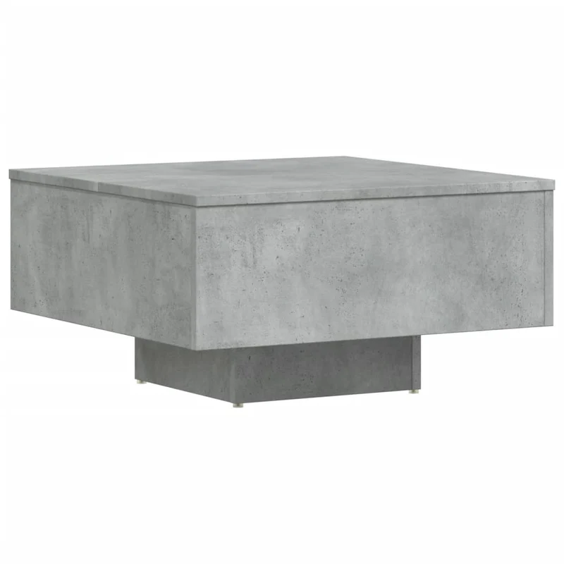 Table basse design moderne et contemporaine 60 x 60 x 31,5 cm bois d'ingénierie gris DEC039333