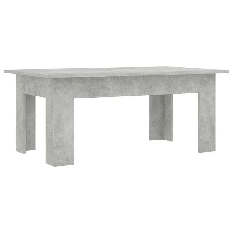 Table basse design simple 100 x 60 x 42 cm bois d’ingénierie gris DEC039240