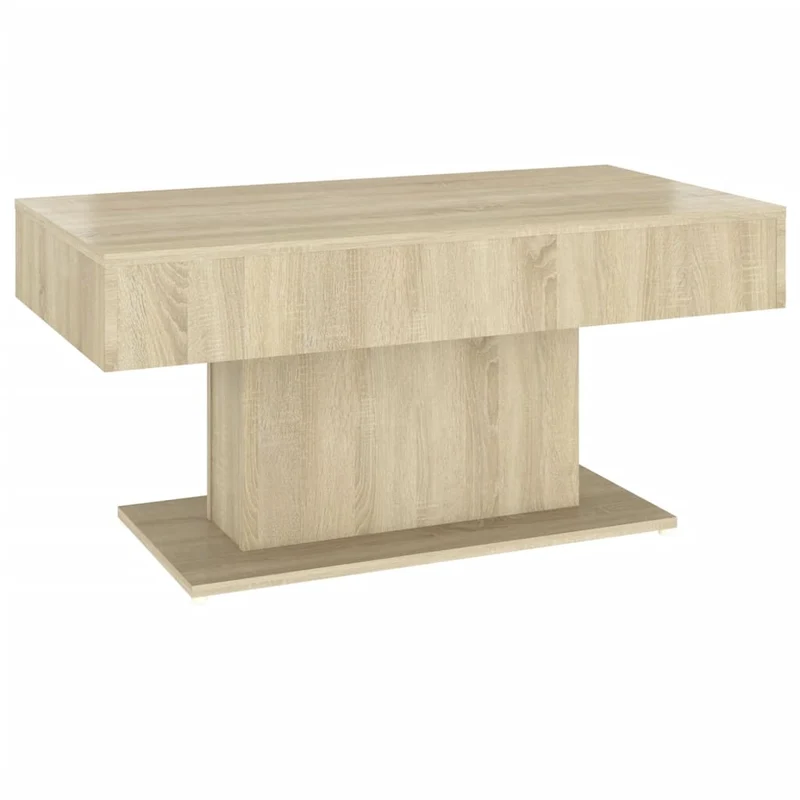 Table basse design moderne et contemporaine 96 x 50 x 45 cm bois d'ingénierie couleur chêne DEC039079