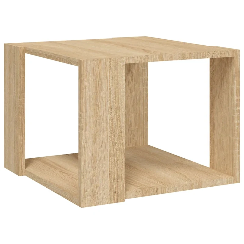 Table basse forme carré design simple 40 x 40 x 30 cm bois d'ingénierie couleur chêne DEC038929