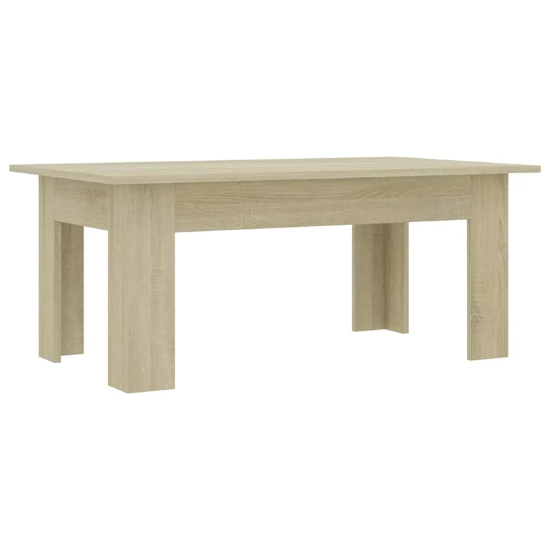 Table basse design simple 100 x 60 x 42 cm bois d’ingénierie couleur chêne DEC038885