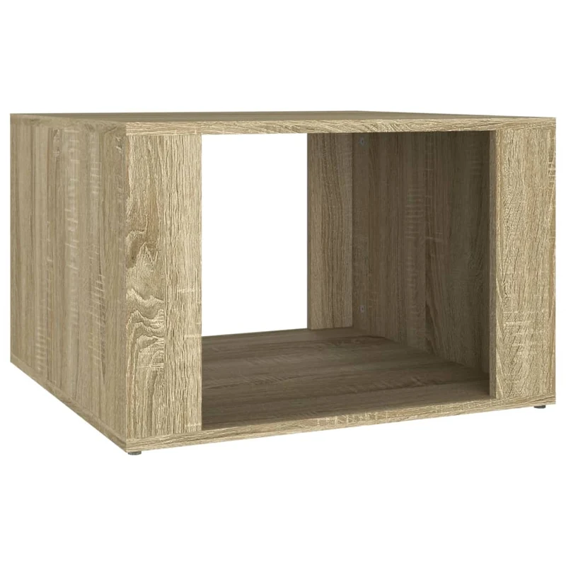Table de chevet avec compartiment ouvert 57 x 55 x 36 cm bois d'ingénierie couleur chêne DEC033893
