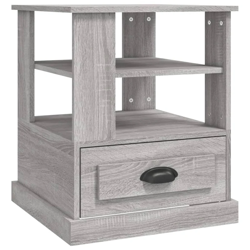 Table d'appoint meuble d'appoint 50 x 50 x 60 cm bois d'ingénierie gris DEC032537