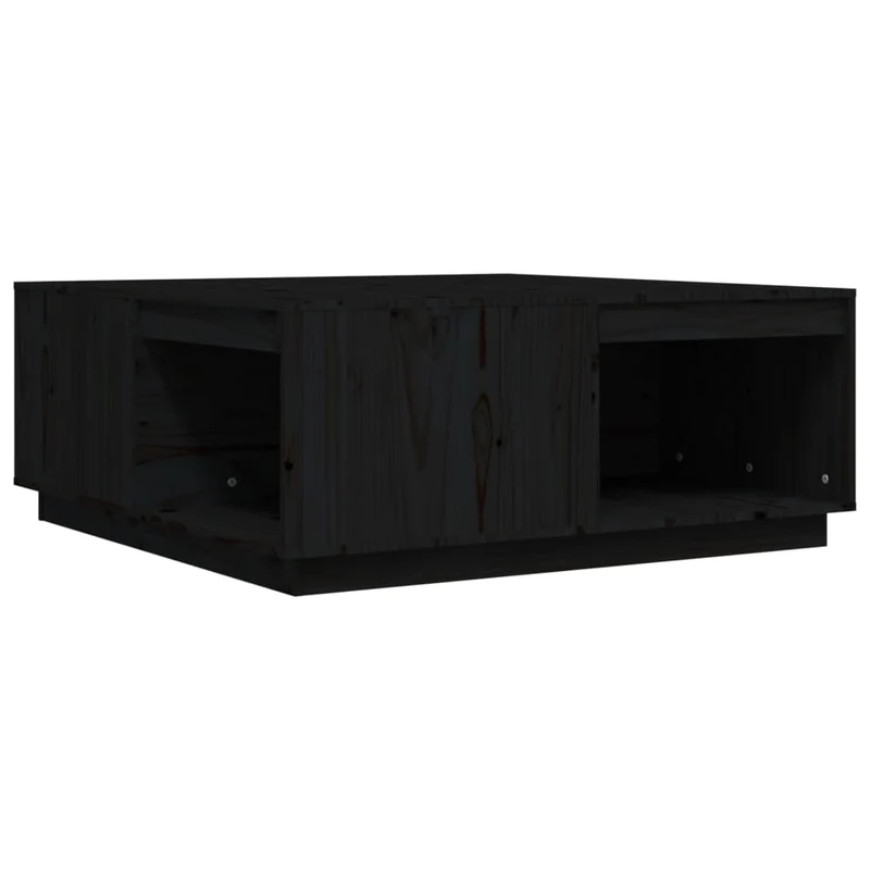 Table basse design moderne et contemporain 100 x 101 x 40,5 cm bois massif de pin noir DEC039527