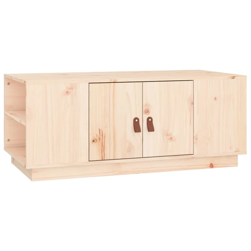 Table basse de salon design rustique 100 x 50 x 41 cm bois massif de pin non traité DEC036936