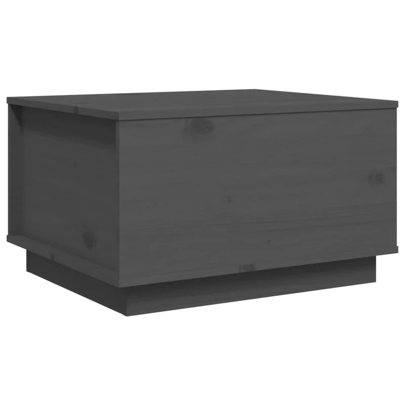 Table basse avec plateau relevable design rustique 60 x 50 x 35 cm bois massif de pin gris DEC039185