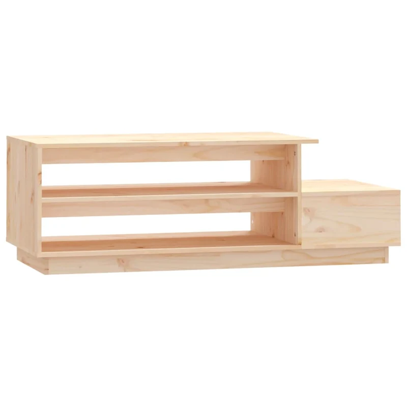 Table basse de salon design rustique 120 x 50 x 40,5 cm bois massif de pin non traité DEC037015