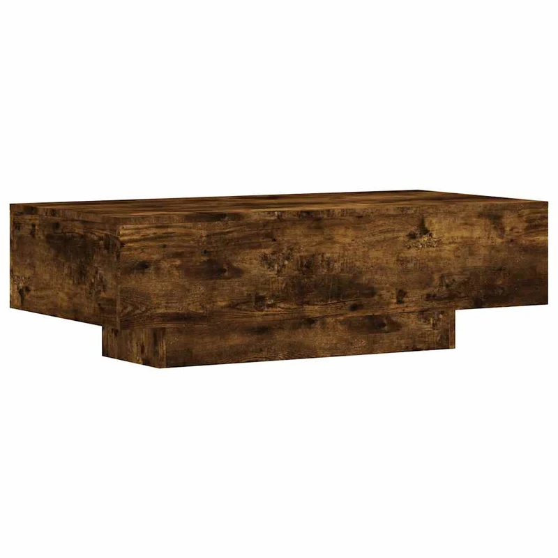 Table basse de salon design rustique 100 x 49,5 x 31 cm bois d'ingénierie marron DEC038308