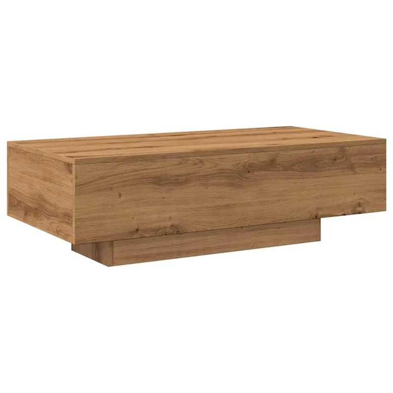 Table basse de salon design rustique 100 x 49,5 x 31 cm bois d'ingénierie couleur chêne DEC038289