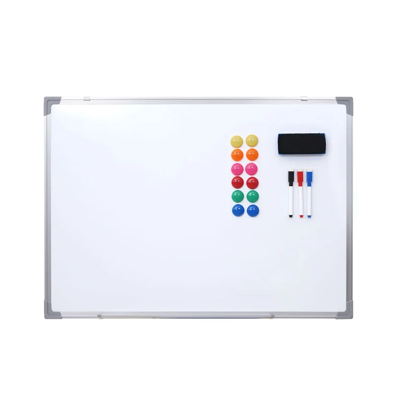 Tableau blanc magnétique mémo panneau d'affichage accessoires inclus 60x45cm 04_0005119