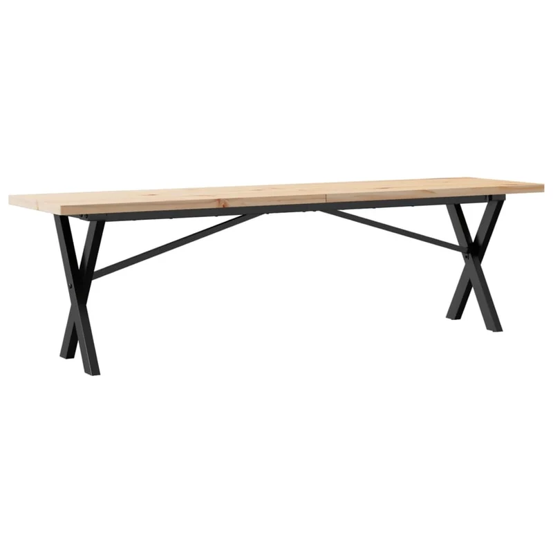 Table basse rectangulaire style industriel cadre en x 160 x 40 x 45,5 cm bois de pin et acier DEC036260