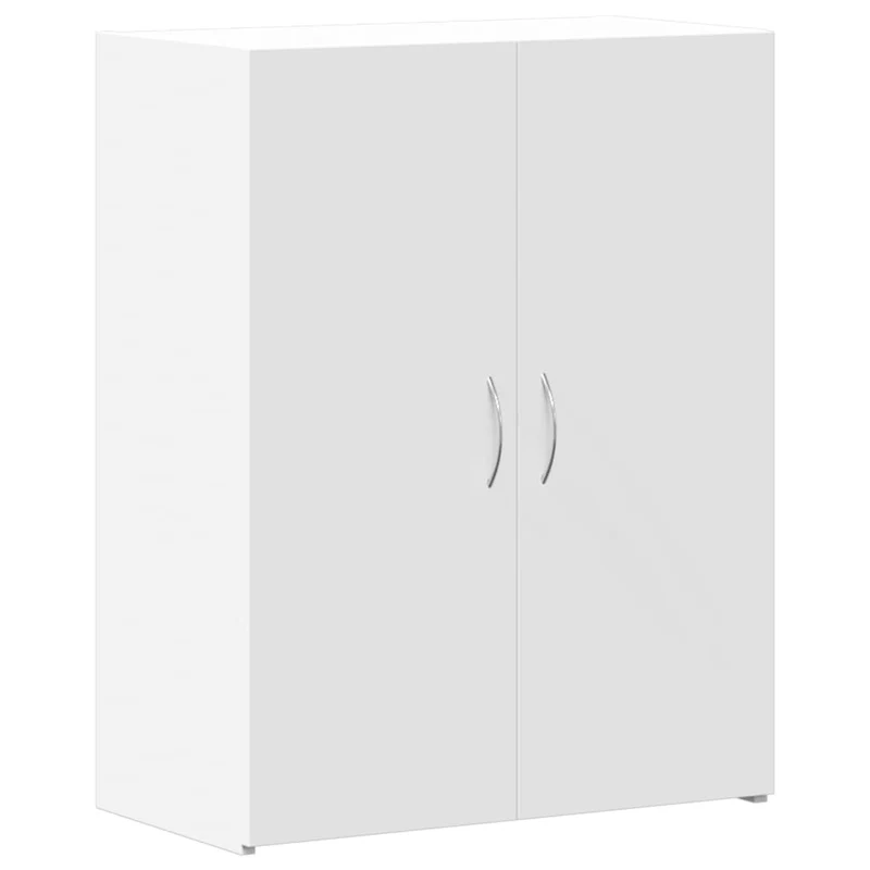 Meuble de bureau armoire de rangement 60 x 32 x 77,5 cm bois d'ingénierie blanc DEC024471