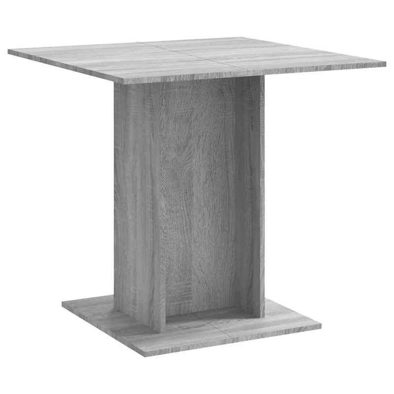 Table de salle à manger cuisine design moderne 80 x 80 x 75 cm bois d'ingénierie gris DEC036680