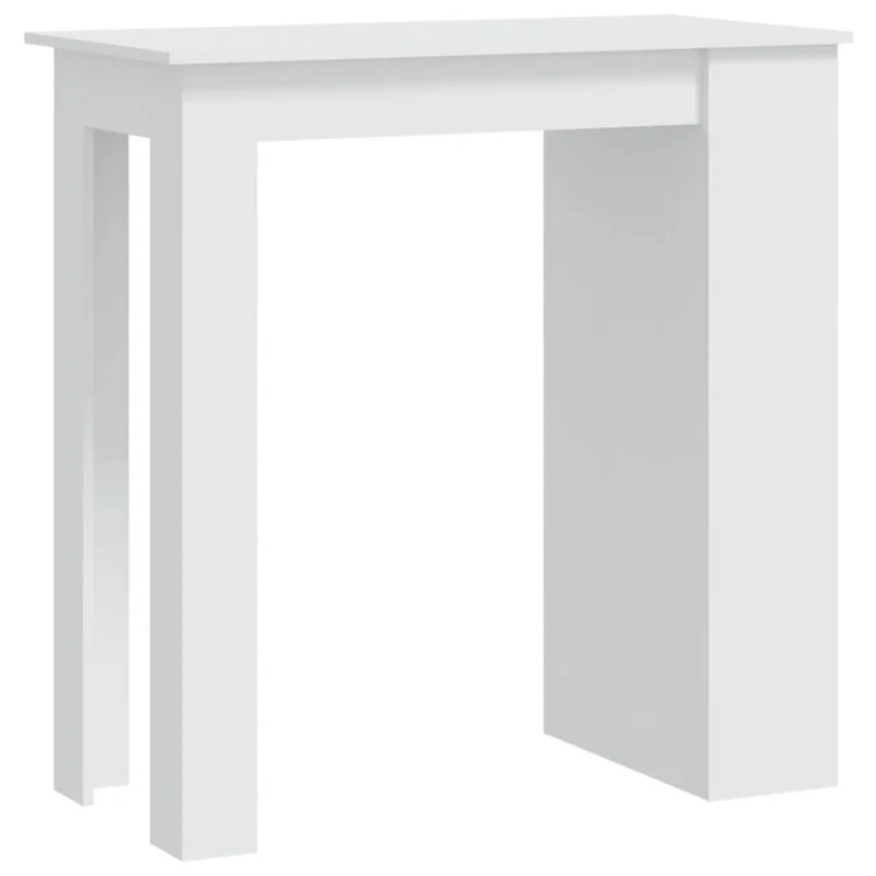 Table d’appoint multifonction avec étagères de rangement 102 x 50 x 103,5 cm bois d'ingénierie blanc DEC036494