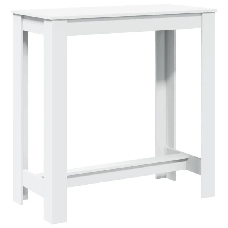 Table d’appoint multifonction 102 x 50 x 103,5 cm bois d'ingénierie blanc DEC036403