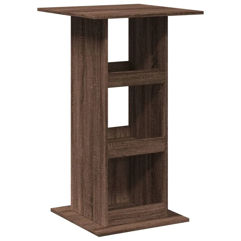 Table d’appoint multifonction avec étagère de rangement en bois d’ingénierie marron DEC036328