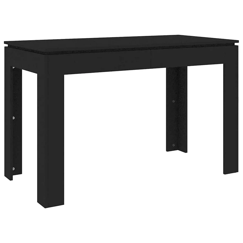 Table de salle à manger design moderne 120 x 60 x 76 cm bois d'ingénierie noir DEC036878