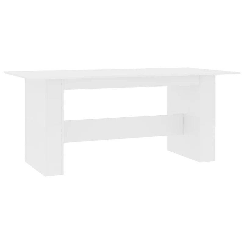 Table de salle à manger design moderne 180 x 90 x 76 cm bois d’ingénierie blanc DEC036762