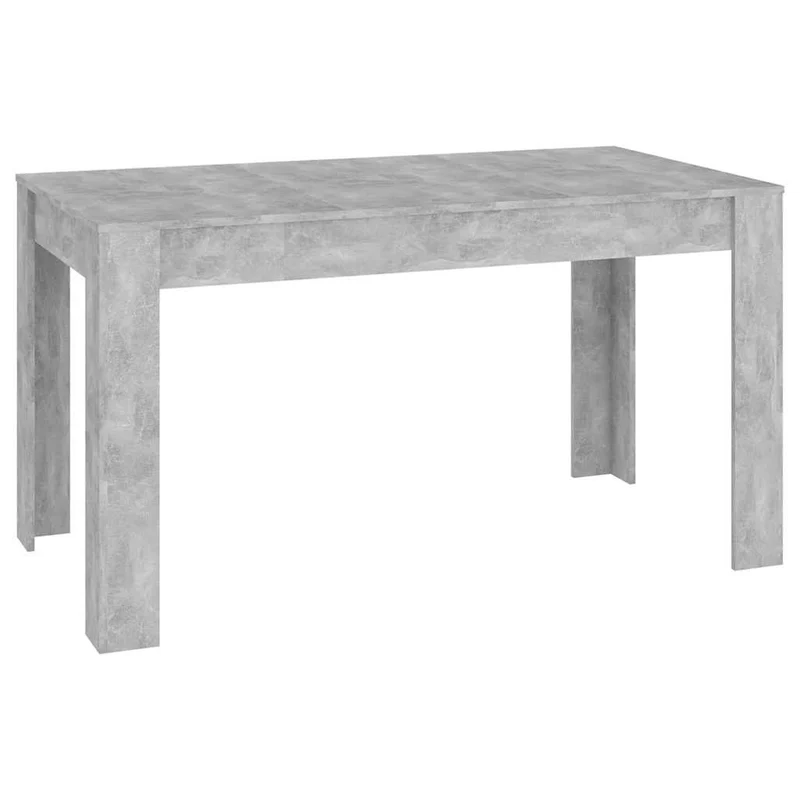 Table de salle à manger design simple 140 x 74,5 x 76 cm aggloméré gris DEC036639