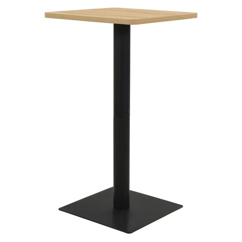Table d'appoint auxiliaire table haute 50 x 50 x 107 cm panneau de particules de mélamine et acier DEC036552