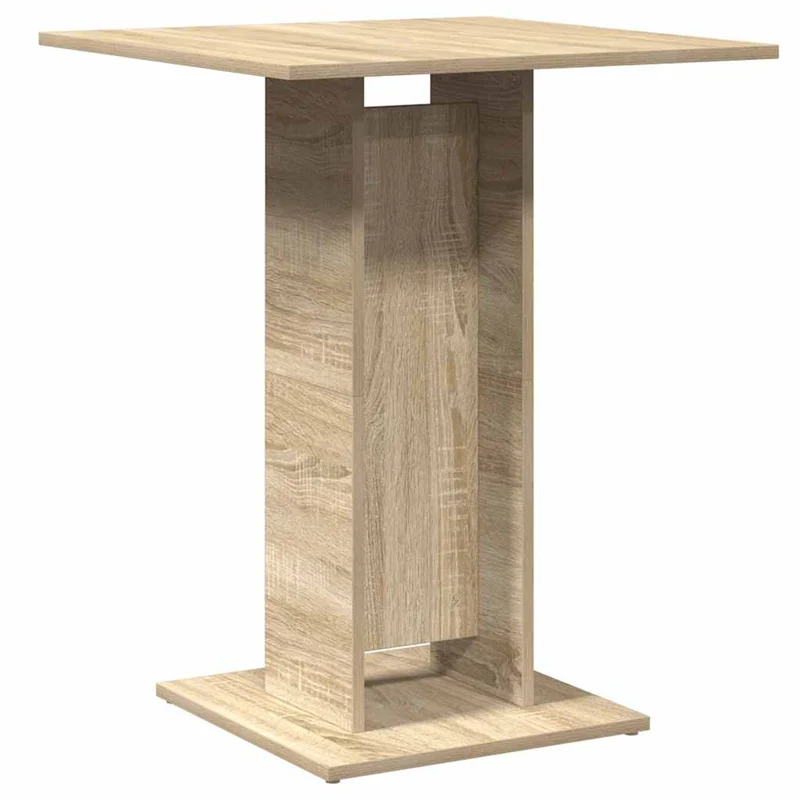 Table d'appoint auxiliaire table de bar 60 x 60 x 75 cm bois d'ingénierie couleur chêne DEC036551