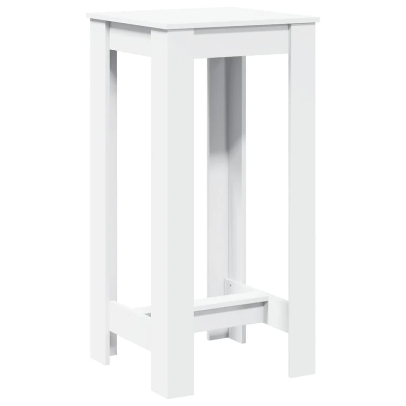 Table d’appoint multifonction table haute 51 x 50 x 103,5 cm bois d'ingénierie blanc DEC036413