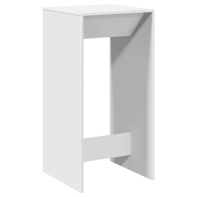 Table d’appoint multifonction table haute 51 x 50 x 103,5 cm bois d'ingénierie blanc DEC036412