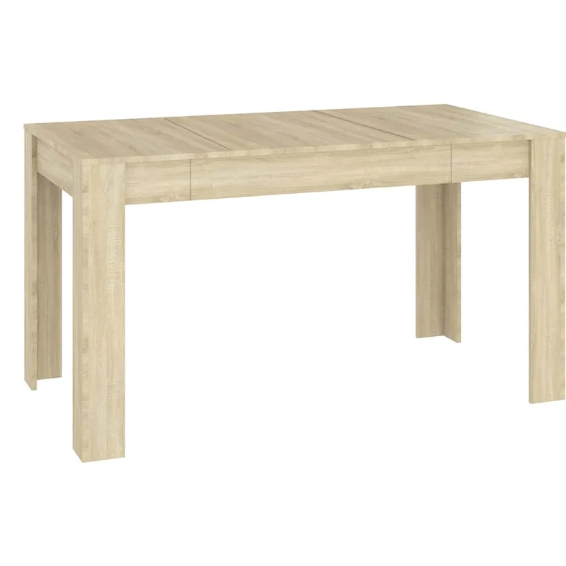 Table de salle à manger design moderne 140 x 74,5 x 76 cm bois d'ingénierie couleur chêne DEC036848
